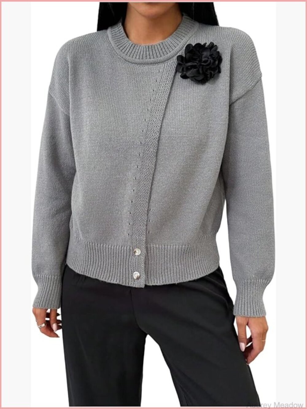 Lightweight Knit Cardigan Sweater Long Sleeve Button Down Going Out